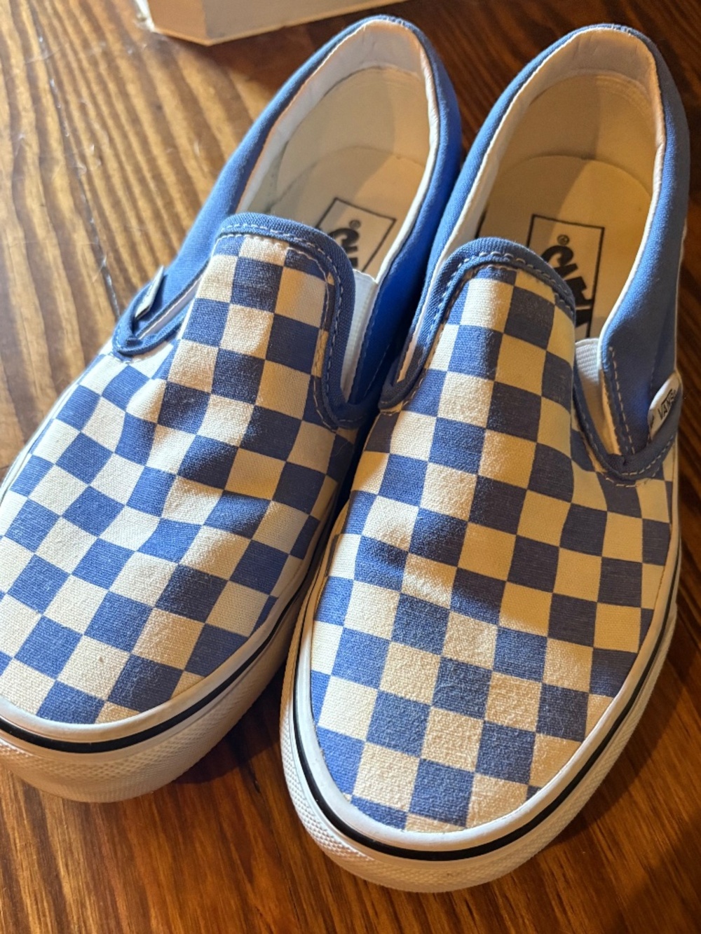 Blue and white Vans Sz 7